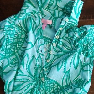 Lilly Pulitzer blue and green top